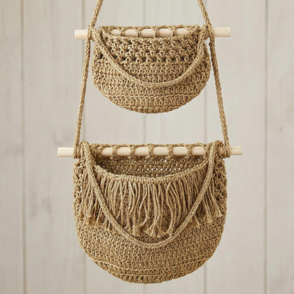 Cabilock 3 Tier Hanging Fruit Basket for Kitchen - Boho Macrame Woven Wall Storage for Onion and Potato, Space-Saving Cotton Rope Produce Organizer for Pantry & Bathroom