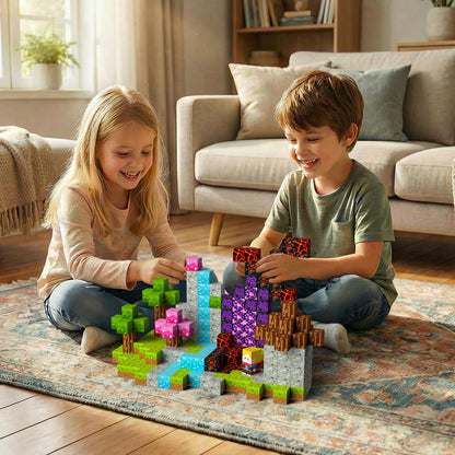 Petenjoy 100PCS Magnetic Blocks - Magnetic Building Blocks, Magnet Blocks Cubes, STEM Learning Sensory Magnet Toy for Kids Ages 3 4 5 6 7 8 9 10 11, Birthday Gifts for Boys and Girls