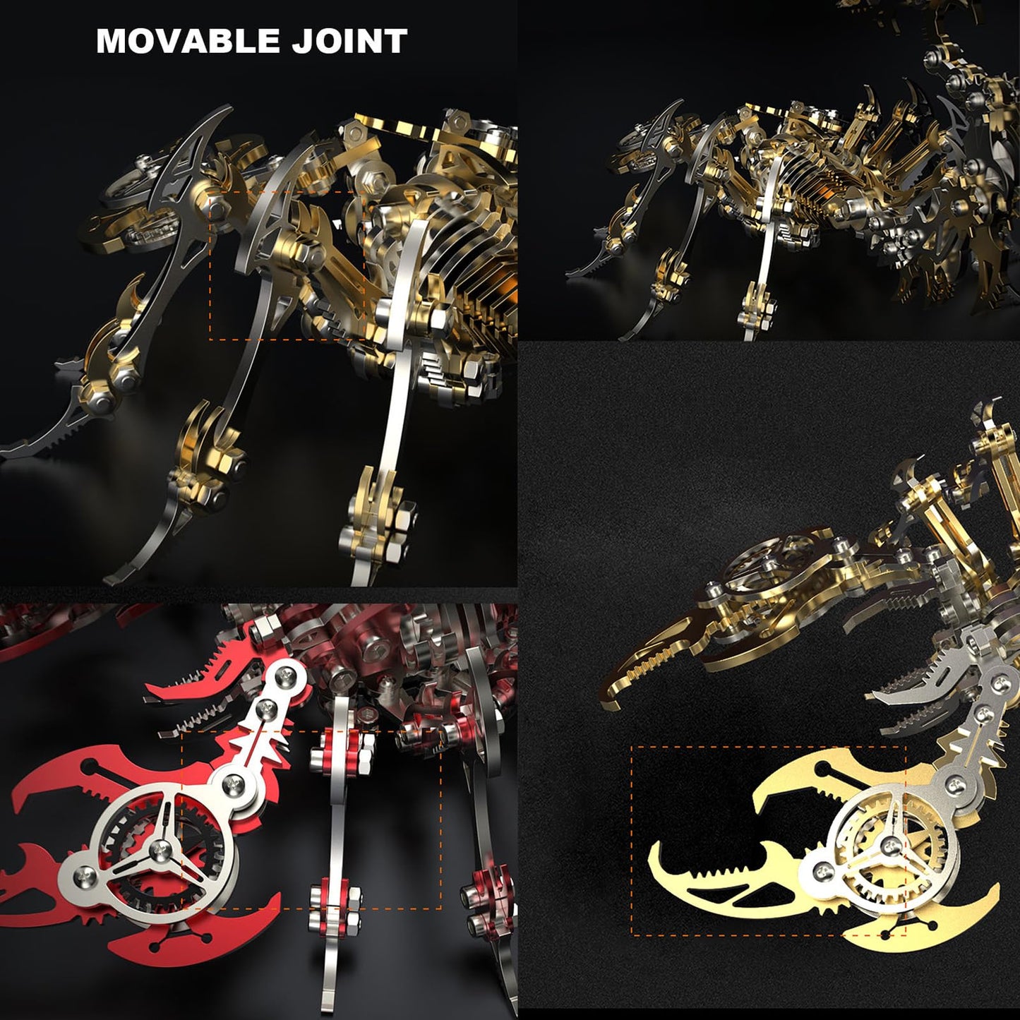 3D Metal Scorpion Puzzles for Adults: 3-D Puzzles Metal Model Kits to Build DIY Assembly Mechanical Puzzle Building Block Toys with Tool Brain Teaser Craft for Home Decor (Metal Scorpion-Blue)