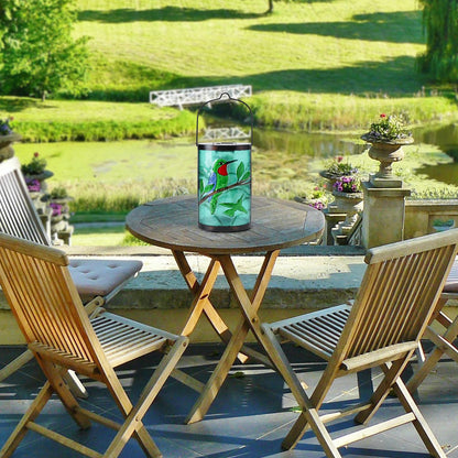 Afirst Hanging Solar Lantern Outdoor Bird Glass Lights Waterproof LED Lamp for Garden Yard Tree Desk Decor
