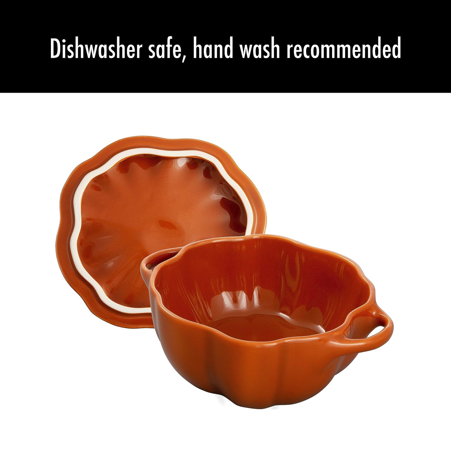 Staub Ceramic 16-oz Petite Pumpkin Cocotte - Burnt Orange