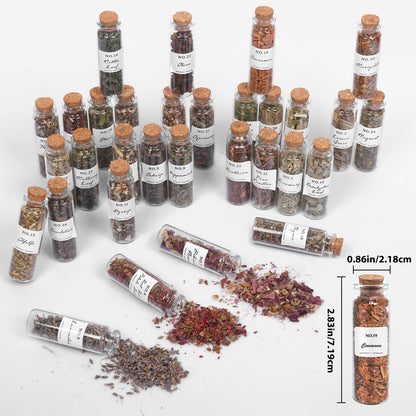 45-Bottle Dried Herbs Kit for Witchcraft, Wicca Altar and Magic Spells