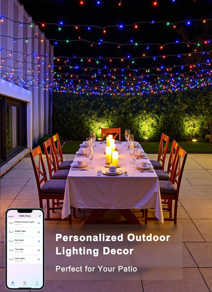 Minetom LED Color Changing Smart Christmas Tree Lights, 66ft, 200 LEDs, Remote & Timer, Adjustable Colors