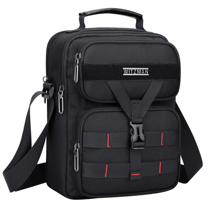 WITZMAN Crossbody Bag for Men Travel Small Shoulder Bags Lightweight Man Purse Messenger Bag for Casual Daliy Work Traveling（B707 Black）