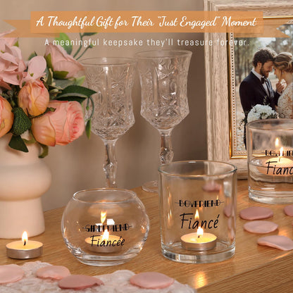 HAVITI 12PCS Votive Candle Holders Engagement Gifts for Couples, Glass Tealight Candle Holder, Floating Candle Holders for Engagement Centerpieces Dinner Party Table Decor