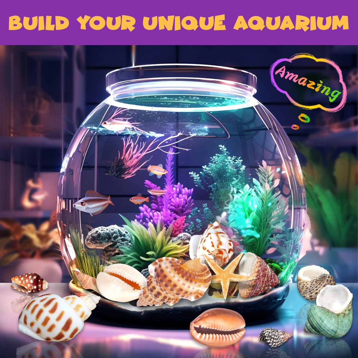PIBEX Ocean Fossil Dig Kit, Dig up 20+ Real Shells & Seasnails, STEM Educational Activity Set Sea Creatures Excavation Toy for Kids, Marine Biology Geology Science Kit, Gift for Boys and Girls Age 6+