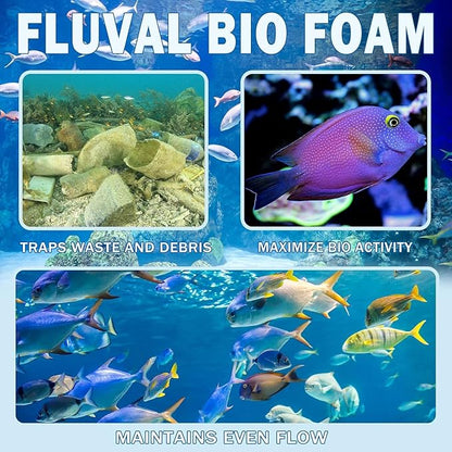 Fx4 Foam Filter Pads Replacement Compatible with Fluval FX5 / FX6 Canister Filter, Aquarium Bio Sponge Foam Filter Pads (6 Packs)