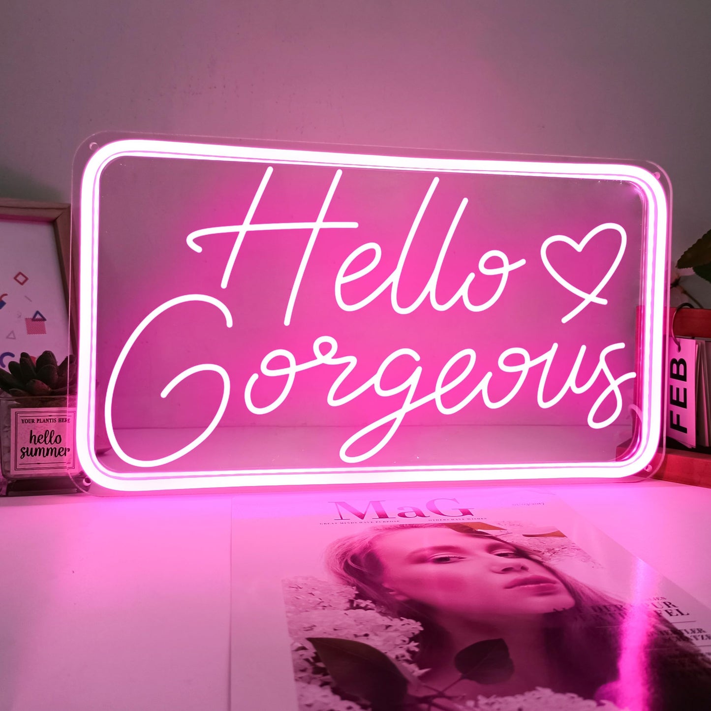 You're Like Really Pretty Neon Signs for Wall Decor, LED Neon Sign Aesthetic Room Decor for Teen Girls Neon Lights Signs for Bedroom, Salon, Wedding Party Pink Neon Name Sign