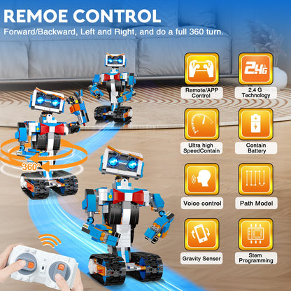 anysun STEM Robot Building Kit for Kids 8-12, App & Remote Control Robot Toys, Birthday Gift for Kids 6 7 8 9 10 11 12+ Years Boys and Girls