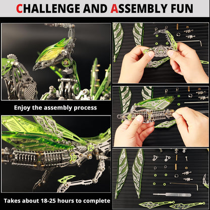 YUEZUDPO 3D Metal Puzzles for Adults, 3D Metal Model Kits to Build Difficult DIY 1000 Pieces Mechanical Building Kit for Men Women Birthday Christmas