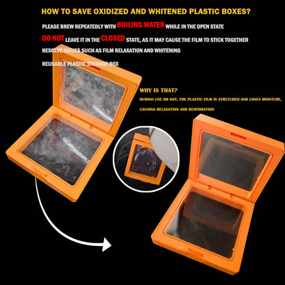 ITUTOO 12 PCS Dual-Color Packaging Box 3D Floating Frame Display Stand, Color-Matching Packaging Display Box, Transparent Window Jewelry Case, PE Film Anti-Oxidation Storage Case. (Black+White)