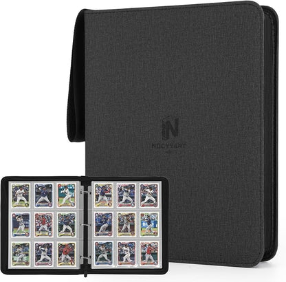 Trading Card Binder, Premium 9 Pocket 720 Double Sided Pocket Collection Binder,Card Album for TCG Card Holder for Game Card, Sports Card, Yugioh, MTG etc(Black 2)