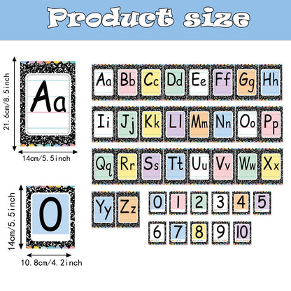 Adduster Bulletin Board Alphabet - ABC Alphabet Poster Classroom Decorating Set Preschool English Poster Kindergarten Elementary Classroom Wall Decor Daycare Homeschool Supplies