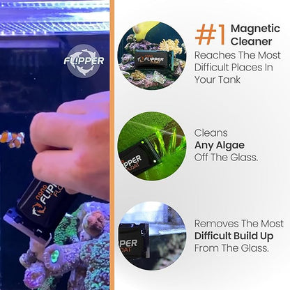 - Flipper Nano Aquarium Algae Cleaner For Glass Tanks Only Upto 1/4-Inch …