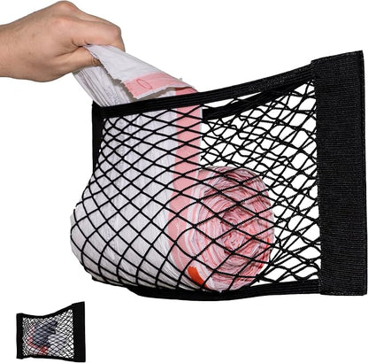 Extra Large Trash Bag Holder Mesh Storage Net Grocery Bag Organizer Dispenser for Aluminum Foil, Garbage Bag, Plastic Wrap, Shopping Bag Under Sink Cargo Organizers for Home and Wall Mounted