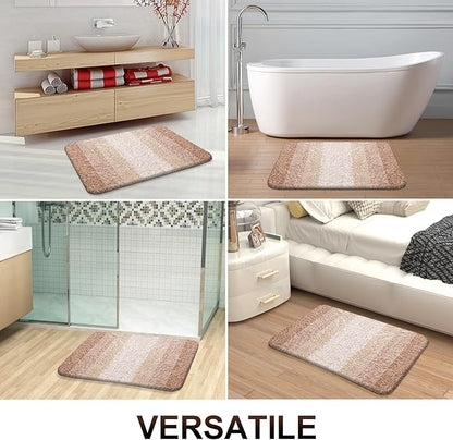 OLANLY Large Bathroom Rugs Mat 40x24, Extra Soft Absorbent Microfiber Bath Rugs, Rubber Backing, Quick Dry, Machine Washable Bath Mats for Bathroom Floor, Tub and Shower, Home Decor Accessories, Beige