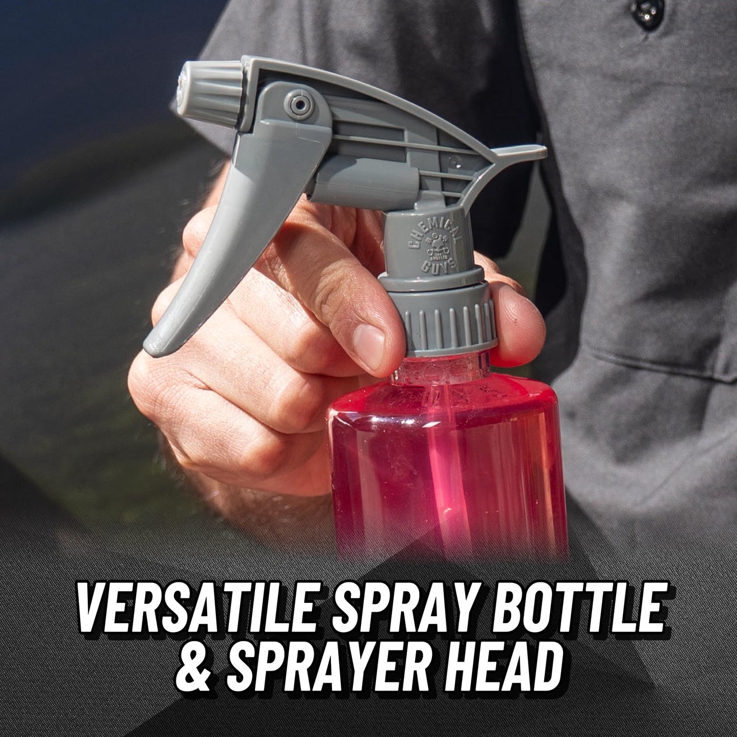 Chemical Guys Heavy Duty Bottle Sprayer - Chemical Resistant Trigger for Car Detailing, Adjustable Mist to Stream, High Output, for Cleaners, Sprays, Degreasers (ACC_121.16HD3) - 16 Oz, 3 Pack