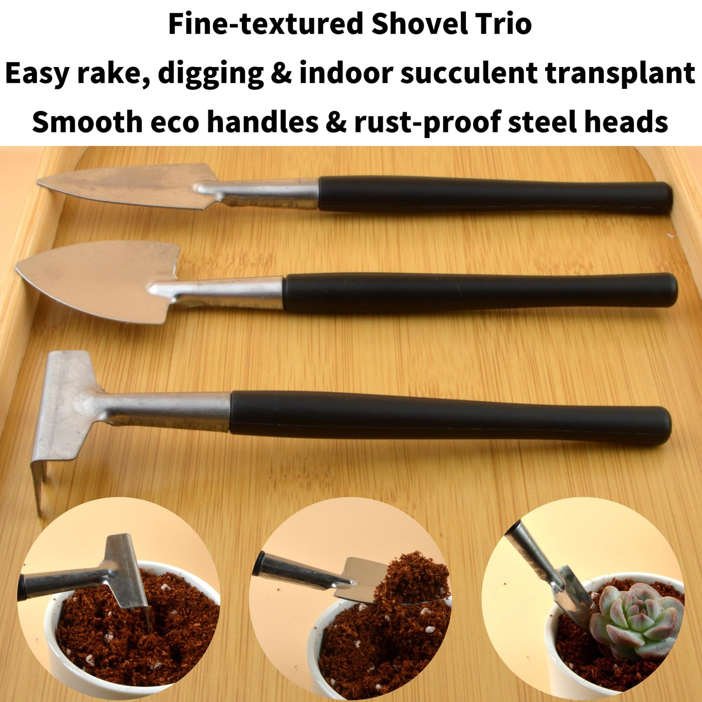 14-Piece Succulent Tool Set with Pruning Shears, Houseplant Repotting Mat & Transplanting Tools for Indoor Care, Miniature Fairy Gardening, Bonsai Cactus Potting - Mini Shovel, Hand Tools Kit with Bag