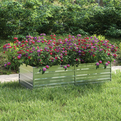 Garden Raised Bed Silver Galvanized Steel Large Garden Raised Bed, Gardening, Pots & Planters, 316884