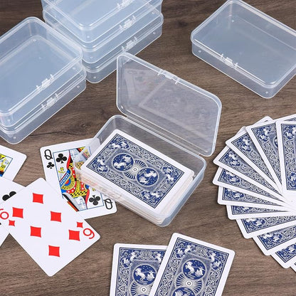 Playing Card Case Clear Card Deck Box Acrylic Playing Game Card Storage Holder Blank Business Card Organizer for Game Card Beads, Craft items, Coins, Jewelry Small Accessories (12)