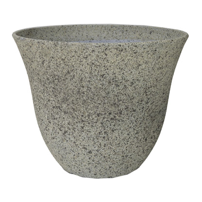 Classic Home and Garden by Growscape Honeysuckle Resin Planters - Lightweight Indoor & Outdoor Plant Pots - UV-Resistant Plastic Flower Pots - Pot Planters for Flowers & Herbs (15" Stone)