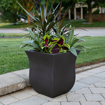 Mayne 5873-ES Polyethylene Planter, Espresso 16x16