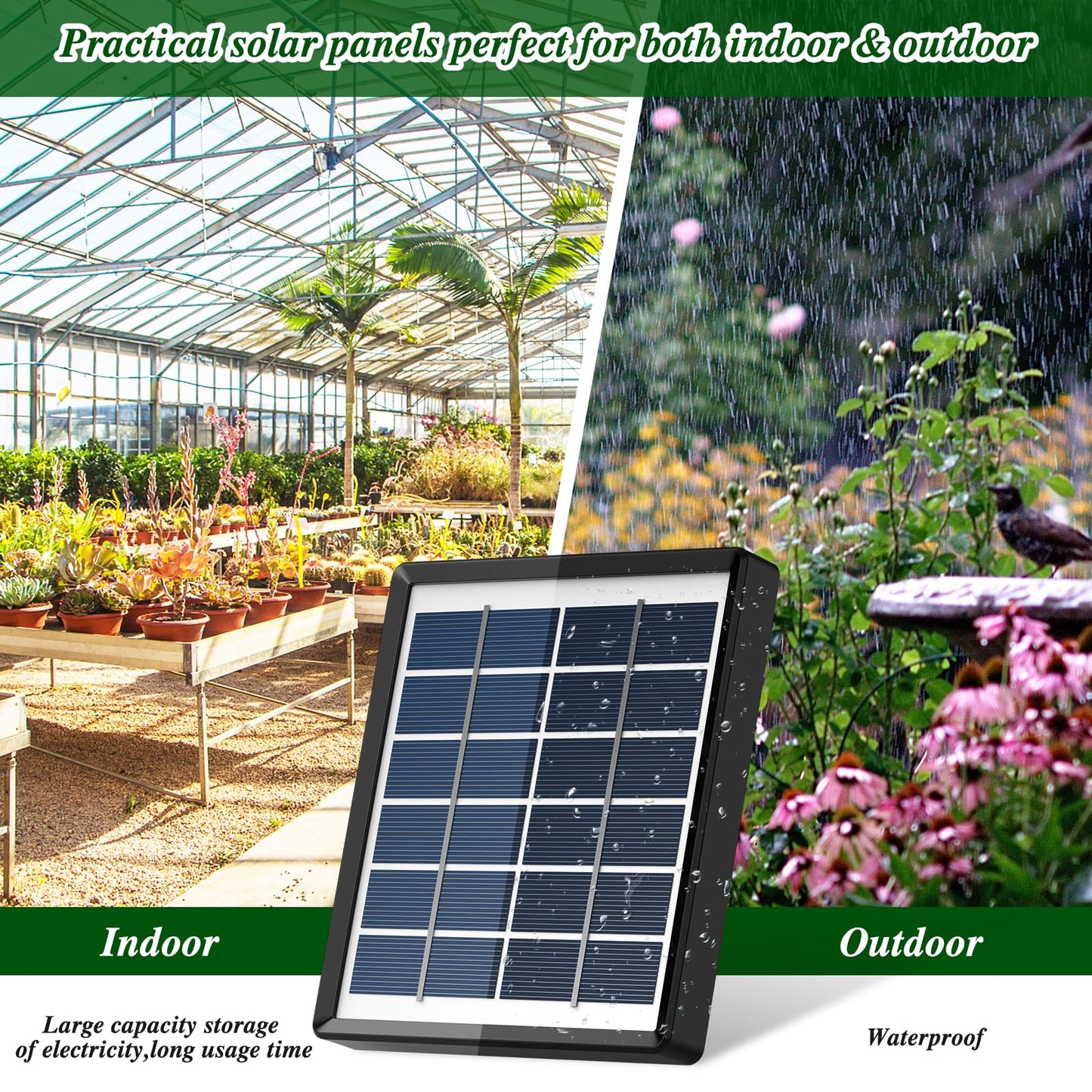 Anseto Solar Drip Irrigation System, Automatic Watering Kit with Split Design & Anti-Siphon Valve, 12 Modes Garden Irrigation System with 49ft Hose for 15 Potted Plants, Patio, Balcony & Greenhouse