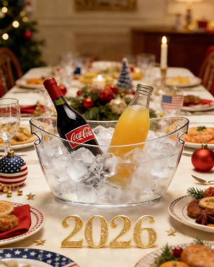 2-Pack Clear Acrylic Ice Buckets for Parties (5.5L Each) – Plastic Beverage Tubs with Scoops – Wine Bucket Chiller for Parties, Drink Buckets for Outdoor Events, Mimosa Bar, BBQ(Small Size)
