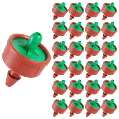 30 Pcs 0.25 GPH Pressure Compensating Irrigation Spot Drippers,Constant Flow Barb Outlet Watering Dripper Emitters Heads Parts for 1/4 Inch Watering Tubing Line for Garden Pots Plant Irrigation System