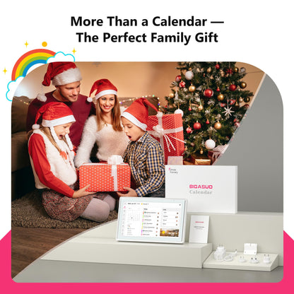 21.5 Inch Digital Calendar, Full HD Touchscreen Smart Planner for Family Schedules - Wall Mount, Great for Seamless Daily Planning & Household Organization, with LED Reminder Light