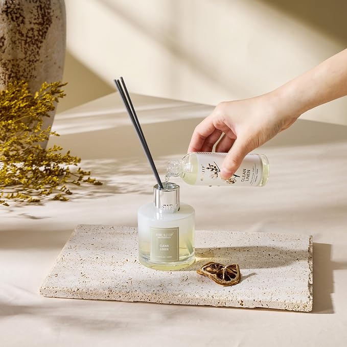 Airkeep Reed Diffuser Oil Refill/Cashmere Vanilla/3.38oz（100ml/1 Pack/Scented Oil Refill for Reed Diffuser Home Fragrance for Bedroom, Bathroom Office Home Decor