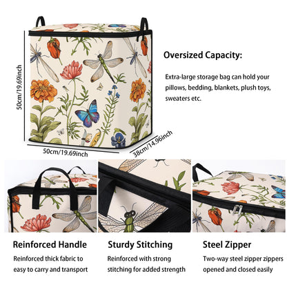 Dawuyu 2pcs storage bags for bedding,blanket organizer with zipper 95L