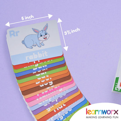 Alphabet Flash Cards for Toddlers | Award-Winning | 52 ABC Flashcards for Baby & Kids|ABC Cards Kindergarten | Large Upper and Lower Case | Large A-Z Learning Letter Animal Flashcard for Ages 1,2,3&4