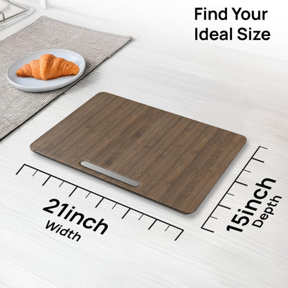 Ibyx Elegant Round Sliding Tray for Your Pressure Cooker, Air Fryer & Heavy Kitchen Appliances - Sturdy, Slides Easily from Under The Cabinet (Natural, 13”)