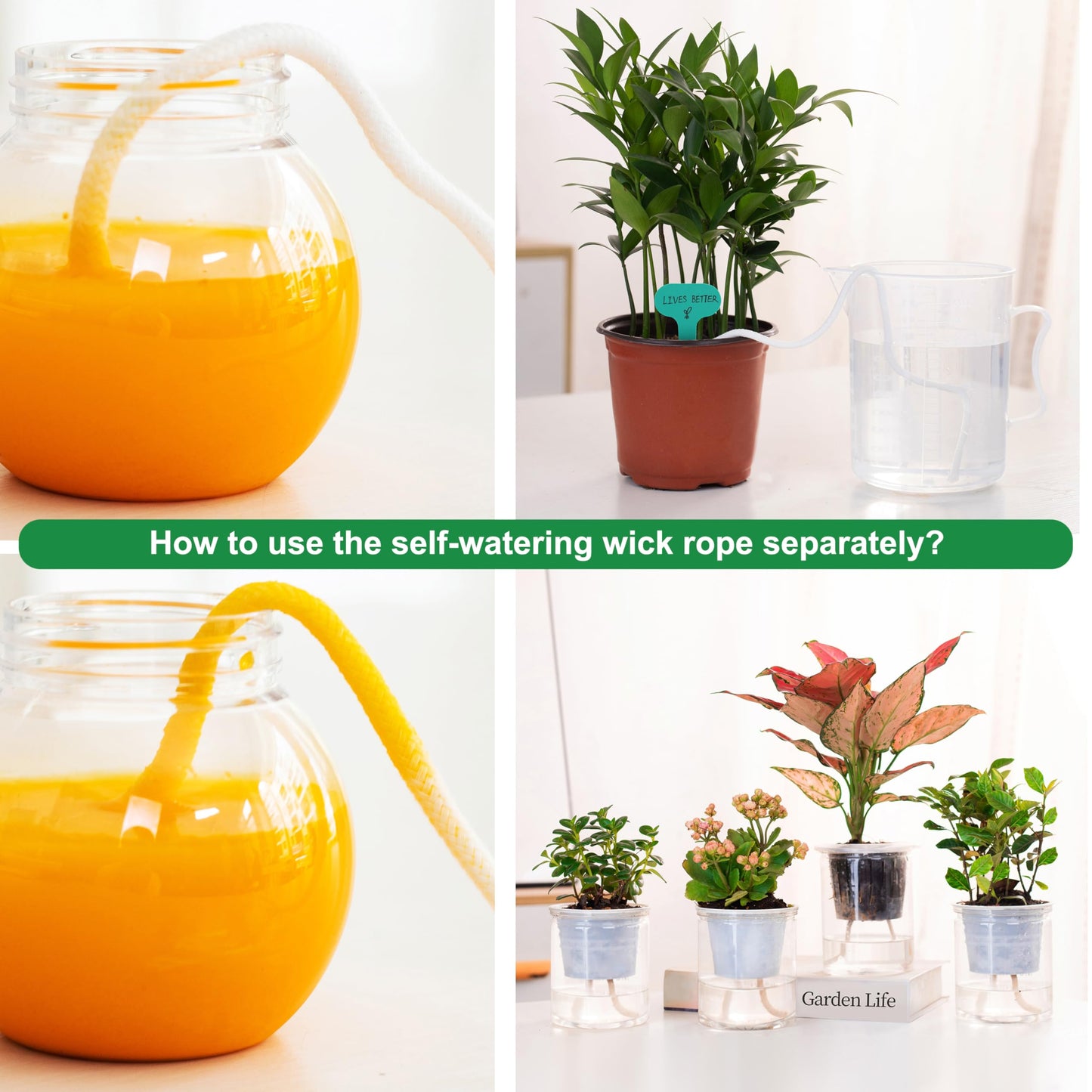 6 Pack 16 inch Self Watering Base for Fabric Grow Bag, Self-watering Plastic Elevated Plant Saucer Stand, Automatic Watering Tray for Non-woven Planter Flower Pot Growth Tent Greenhouse Indoor Outdoor