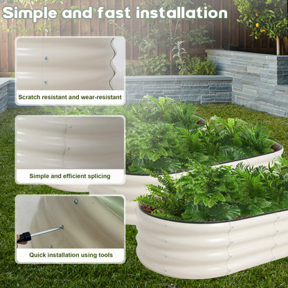ToBoom Galvanized Raised Garden Bed Kit Outdoor Metal Garden Planter Box for Backyard Gardening, Planting Vegetables, and Patio (59"x23.6"x11.8")
