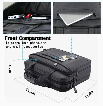 Briefcase Bag 15.6 Inch Laptop Messenger Bag Business Office Bag for Men Women, Shoulder Bag fit for Computer Notebook MacBook Hp Dell Lenovo Asus Apple