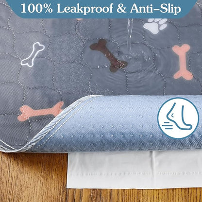 Washable Pee Pads for Dogs 72"x72", Reusable Puppy Pads Extra Large Upgrade Non-Slip Dog Pee Pads Super Absorbency Training Pads Quick Dry Whelping Pads for Dog Playpen, Protects Floor Sofa Bed
