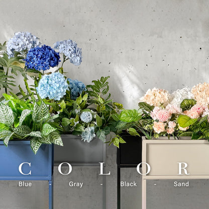 Cocoyard Metal Elevated Planter Box - 28" Raised Garden Bed with Legs for Indoor and Outdoor - Tall Rectangle Planter with Felt Liner, Drainage Holes and Plugs for Vegetables, Herbs and Flowers(Black)