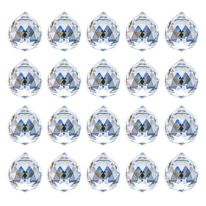 Yesland 20 Pack Upgraded Crystal Ball Prism 40mm / 1.57 Inch Decorative Ball - Suncatcher Rainbow Pendants Maker - Perfect for Chandelier Window & Wedding Decoration