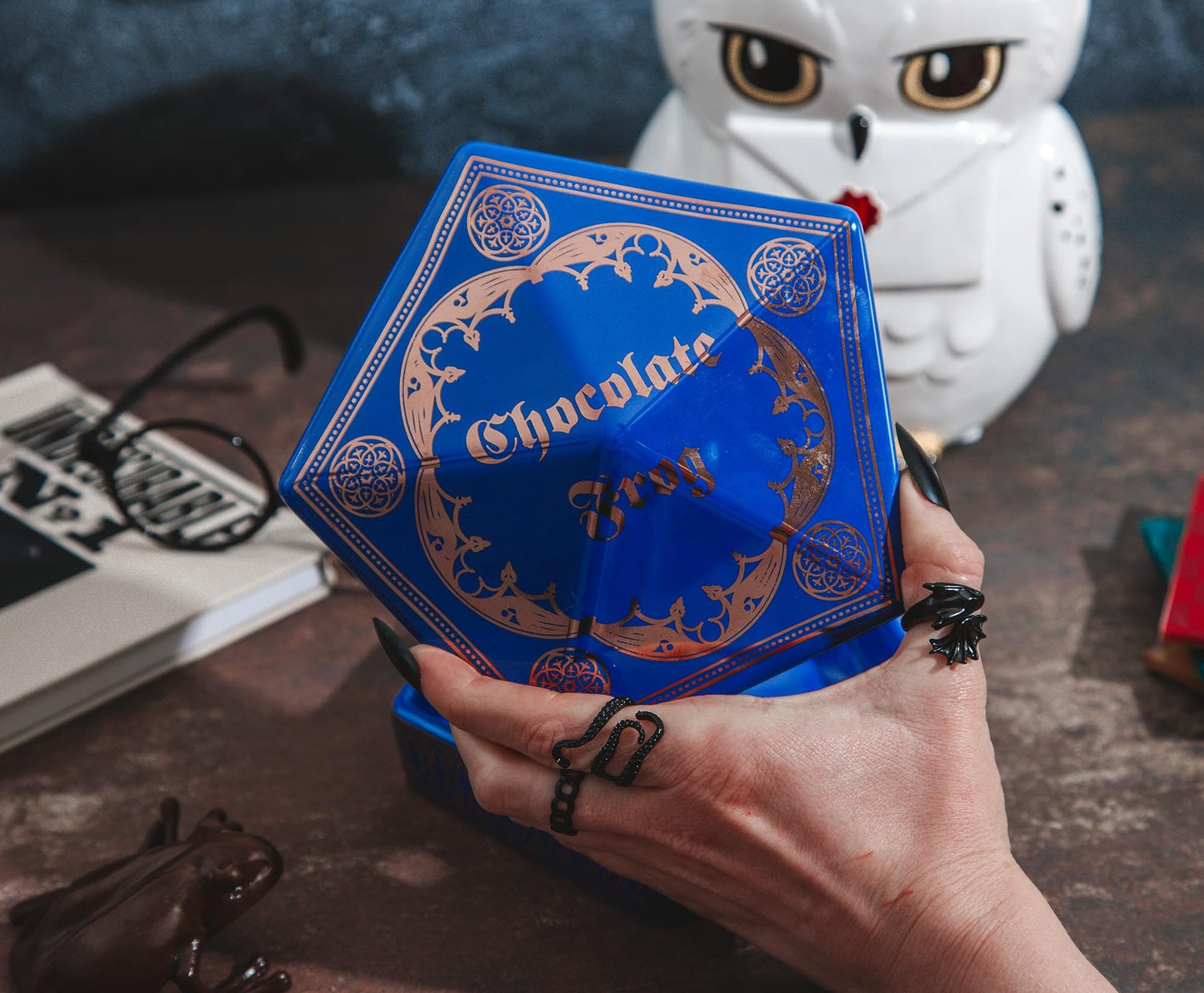 Ukonic Harry Potter Chocolate Frog Ceramic Trinket Tray, Storage Dish Organizer for Jewelry, Accessories, Keys, Small Mementos and Valuables