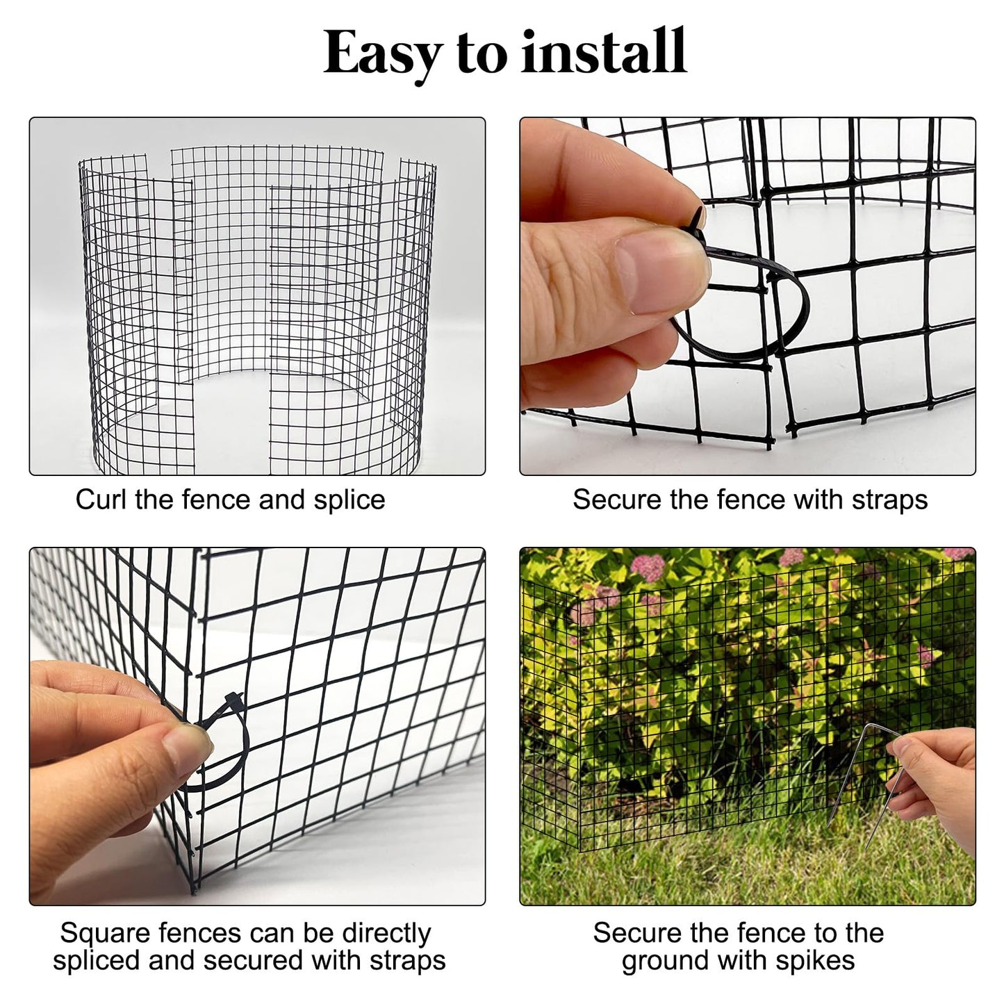 18 PCS Round Plant Protector from Animals, 6Pack 12'' x 12'' Metal Plant Cages，18Pcs Metal Mesh to Keep Animals Out, Garden Protection Bunny Barricades, Wire Plant Protectors for Rabbits Chicken Duck
