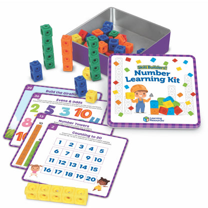 Learning Resources Skillbuilders Numbers Learning Kit - Math Manipulatives, Linking Cubes, Homeschool Supplies, Preschool Classroom Must Haves, Toddler Activities