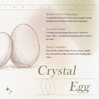 Sportmusies Natural Blue Celestite Stone Egg with Wood Stand, Polished Reiki Stone Egg Figurine Decoration for Home Desk Meditation, 2-2.36 inches