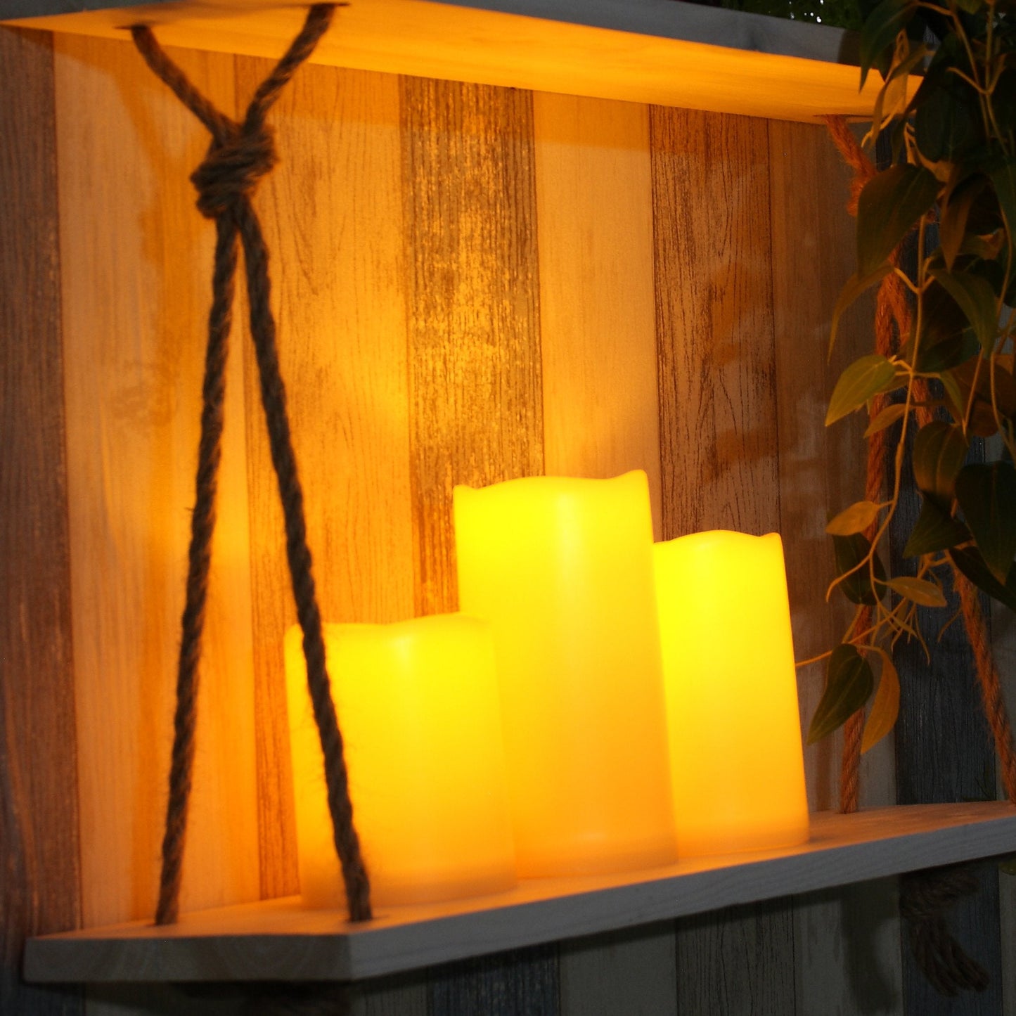 CANDLE CHOICE Waterproof Outdoor Battery Operated Flameless Candles Flickering Plastic Resin Electric LED Pillar Lights for Lantern Patio Garden Wedding Halloween Christmas Decorations 3x4”5”6” 3 Pack