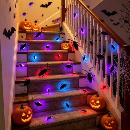 DR.DUDU 36 Pack Halloween Wall Decor 3D Cockroach Window Stickers