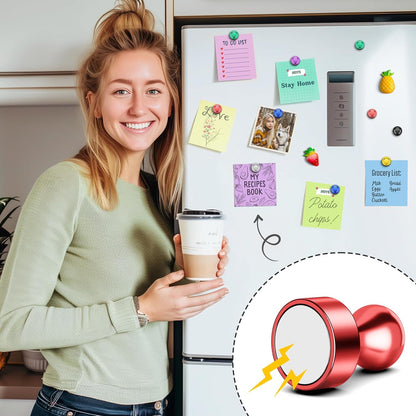FINDMAG 100Pcs Fridge Magnets, Strong Magnets for Whiteboard, Magnetic Push Pins, Small and Strong Tacks for Home, Office, School, Map, Kitchen Accessories(Colorful)