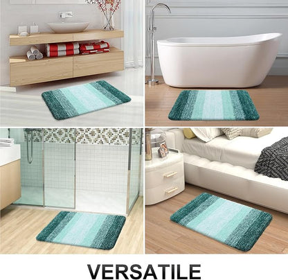 OLANLY Large Bathroom Rugs Mat 54x24, Extra Soft Absorbent Microfiber Bath Rugs, Rubber Backing, Quick Dry, Washable Bath Mat for Bathroom Floor, Tub and Shower, Home Decor Accessories, Blackish Green