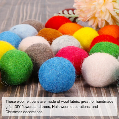 PATIKIL Wool Felt Balls Beads Wool Felting Pom 3.1cm 31mm White for Home Crafts Handcrafts Project DIY Pack of 10