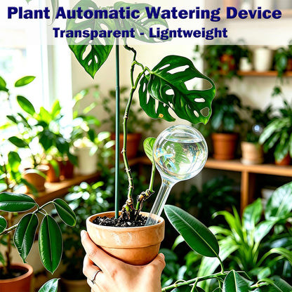 Kingbow Plant Self Watering Globes, Large 12pcs Durable Self Watering Bulb Up to 5 Days of Irrigation for Outdoor Indoor Plant, Automatic Plant Waterer Stake Ideal for Vacation & Daily Plant Care